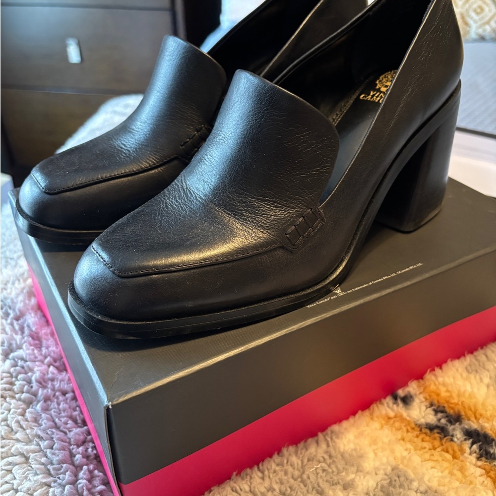 Vince Camuto Black Leather Heels